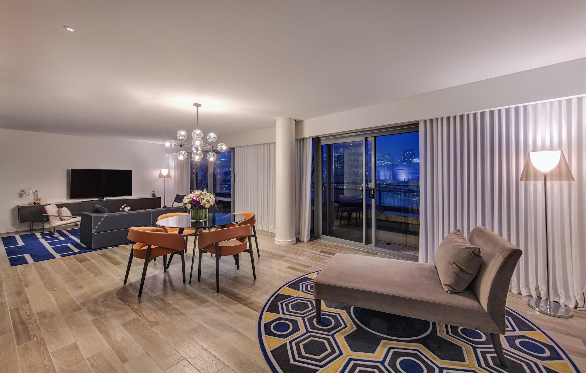 The Star Grand Hotel And Residences Sydney Bagian luar foto A living room at the hotel