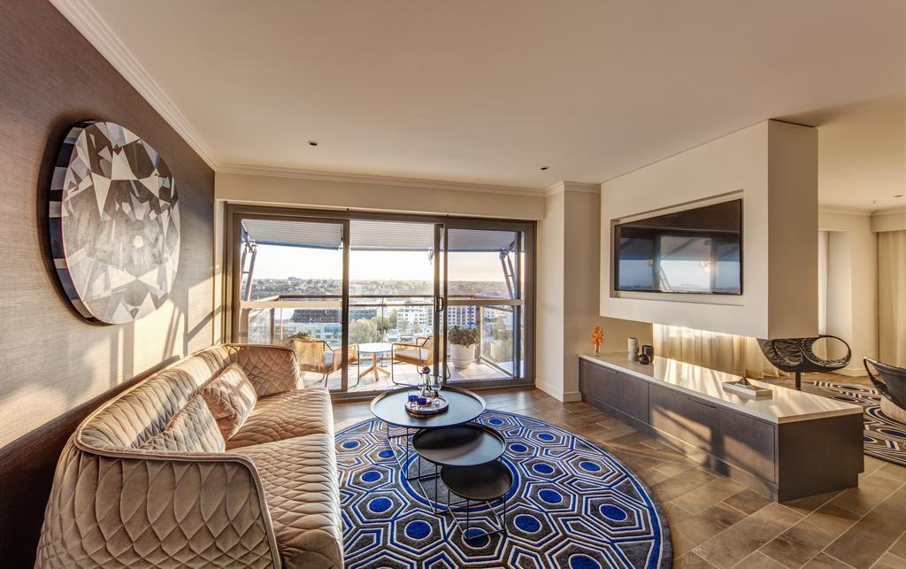 The Star Grand Hotel And Residences Sydney Bagian luar foto The living room of a two-bedroom apartment at The Ivy Collection